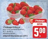 2 Packungen Erdbeeren bei EDEKA im Ehrenfriedersdorf Prospekt für 5,00 €