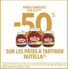 -50% remise immédiate sur le 2ème sur les pâtes à tartiner NUTELLA - NUTELLA - Intermarché Express à Lyon -50% remise immédiate sur le 2ème sur les pâtes à tartiner NUTELLA - NUTELLA en promo chez Intermarché Express Lyon