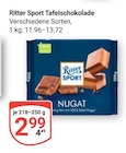Tafelschokolade im Angebot bei GLOBUS in Pirmasens Tafelschokolade Angebote von Ritter Sport bei GLOBUS Pirmasens für 2,99 €