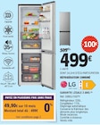 Réfrigérateur combiné - LG en promo chez E.Leclerc Allonnes à 499,00 €