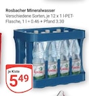 GLOBUS - Mineralwasser Angebot im Prospekt Mineralwasser bei GLOBUS im Prospekt "" für 5,49 €