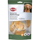 Zookauf Wermelskirchen - Trixie Denta Fun Rabbit Rings mit Hühnerbrust 100 g Angebot im Prospekt Trixie Denta Fun Rabbit Rings mit Hühnerbrust 100 g bei Zookauf im Wermelskirchen Prospekt für 2,49 €