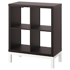 Regal mit Untergestell schwarzbraun/weiß Angebote von KALLAX bei IKEA Gießen für 54,99 €
