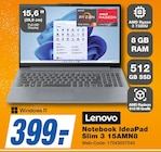 Notebook IdeaPad Slim 3 15AMN8 im Angebot bei expert in Regensburg Notebook IdeaPad Slim 3 15AMN8 Angebote von Lenovo bei expert Regensburg für 399,00 €