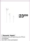 Earpods - Apple en promo chez Monoprix Anglet à 23,99 €