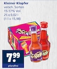 Aktuelle Schnaps Angebote bei Getränkewelt in Essen Aktuelles Kleiner Klopfer Angebot bei Getränkewelt in Essen ab 7,99 €