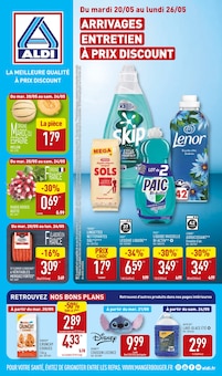 Prospectus Aldi de la semaine "ARRIVAGES ENTRETIEN À PRIX DISCOUNT" avec 1 pages, valide du 20/05/2025 au 26/05/2025 pour Laxou et alentours