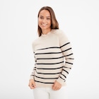 Pull manches longues avec boutons beige femme dans le catalogue La Halle