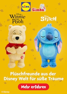 Aktueller Simba Prospekt (Blankenberg, 1 Seite zum blättern Simba Prospekt Plüschfreunde aus der Disney Welt mit 1 Seite
