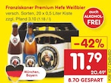 Franziskaner Premium Hefe Weißbier im Angebot bei Netto Marken-Discount in Schorndorf Franziskaner Premium Hefe Weißbier Angebote bei Netto Marken-Discount Schorndorf für 11,79 €