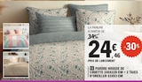 Parure housse de couette 240x220 cm + 2 taies d'oreiller 63x63 cm en promo chez E.Leclerc Villeurbanne à 24,46 €