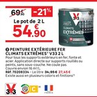 Peinture Extérieure Fer Climats Extrêmes 2L - V33 en promo chez LEROY MERLIN Peinture Extérieure Fer Climats Extrêmes 2L - V33 dans le catalogue LEROY MERLIN