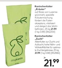 Kaninchenfutter "Kräuter" oder Kaninchenfutter "Zucht" Angebote bei BayWa Bau- und Gartenmärkte Würzburg für 21,99 €