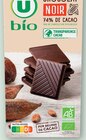 Chocolat Noir 74% - U BIO - U Express à La Rochelle Chocolat Noir 74% - U BIO en promo chez U Express La Rochelle à 1,30 €