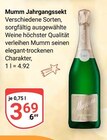 Jahrgangssekt Angebote von Mumm bei GLOBUS Neustadt für 3,69 €