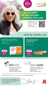 Aktueller mea - meine apotheke Prospekt (Schwielowsee, 4 Seiten zum blättern mea - meine apotheke Prospekt Unsere Juli-Angebote mit 4 Seiten