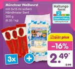Münchner Weißwurst im Netto Marken-Discount Prospekt Münchner Weißwurst von im aktuellen Netto Marken-Discount Prospekt für 2,49 €