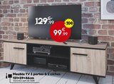 Meuble TV 2 portes & 2 niches en promo chez Maxi Bazar Meudon à 99,99 €