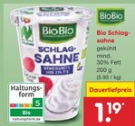Bio Schlagsahne im Angebot bei Netto Marken-Discount in Nordhausen Bio Schlagsahne Angebote von BioBio bei Netto Marken-Discount Nordhausen für 1,19 €
