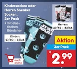 Kindersocken oder Herren Sneaker Socken Angebote bei Netto Marken-Discount Siegburg für 2,99 €