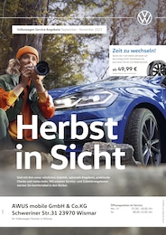 Volkswagen Prospekt für Wismar: Herbst in Sicht, 1 Seite, 01.09.2023 - 30.11.2023
