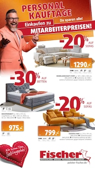 Boxspringbett im aktuellen Polstermöbel Fischer Prospekt (Nürnberg) Boxspringbett im Polstermöbel Fischer Prospekt "PERSONAL-KAUFTAGE" mit 32 Seiten (Nürnberg)