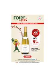 Catalogue Hyper U à Avallon, avec 1 page Prospectus Hyper U à Avallon: "FOIRE AUX VINS", 1} page, 23/09/2025 - 27/09/2025