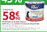 Mr.Bricolage Magalas - Promo Peinture Le Blanc Facile Mat 10 L + 2 L gratuits Promo Peinture Le Blanc Facile Mat 10 L + 2 L gratuits à 58,90 € dans le catalogue Mr.Bricolage à Magalas