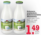 Aktuelle Milch Angebote bei EDEKA in Offenbach (Main) Aktuelles Schwarzwälder Weidemilch 1,5% Fett Angebot bei EDEKA in Offenbach (Main) ab 1,49 €