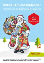 Westlotto Prospekt "Rubbel-Adventskalender", 4 Seiten, für Hagen, 16.11.2019 - 30.11.2019 Westlotto Prospekt "Rubbel-Adventskalender", 4 Seiten, für Hagen, 16.11.2019 - 30.11.2019