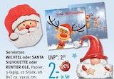 Servietten WICHTEL, SANTA SILHOUETTE oder RENTIER OLE Angebote bei Trends Remscheid für 2,00 €