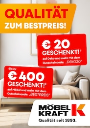 Möbel Kraft Prospekt für Hamburg: "QUALITÄT ZUM BESTPREIS!", 1 Seite, 31.10.2024 - 26.11.2024