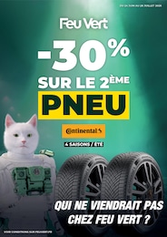 Catalogue Garages & Automobile Feu Vert en cours à Saint-Ouen et alentours, -30% SUR LE 2ÈME PNEU, 1 page, 24/06/2026 - 28/07/2026