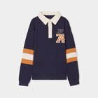 Polo manches longues coton Creeks bleu marine garçon dans le catalogue La Halle