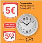 Quarzwanduhr im Angebot bei GLOBUS in Braunschweig Quarzwanduhr Angebote von Pregoo bei GLOBUS Braunschweig für 5,00 €