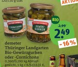 Bio-Gewürzgurken von demeter Thüringer Landgarten im aktuellen tegut Prospekt für 2,49 €