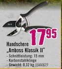 Handschere "Amboss Klassik II" für 17,95 € bei Hornbach im Angebot Handschere "Amboss Klassik II" im aktuellen Hornbach Prospekt