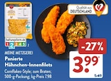 Panierte Hähnchen-Innenfilets von MEINE METZGEREI im aktuellen ALDI SÜD Prospekt für 3,99 €