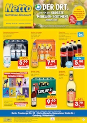 Coca Cola Angebote im Prospekt "DER ORT, AN DEM DU IMMER AUSGEZEICHNETE PREISE FINDEST." von Netto Marken-Discount auf Seite 1