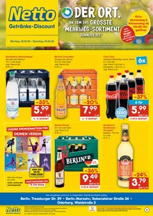 Eierlikör im Netto Marken-Discount Prospekt "DER ORT, AN DEM DU IMMER AUSGEZEICHNETE PREISE FINDEST." mit 6 Seiten (Berlin)