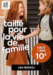 Catalogue Gémo "taillé pour la vie de famille" à Béziers et alentours, 1 page, 21/08/2024 - 10/09/2024