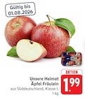 EDEKA Neuhofen - Unsere Heimat Äpfel Fräulein Angebot im Prospekt Unsere Heimat Äpfel Fräulein bei EDEKA im Neuhofen Prospekt für 1,99 €