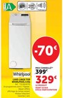 Lave-linge top 6 kg - Whirlpool en promo chez Super U Chelles à 329,00 €