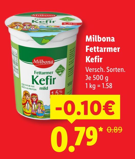 Fettarmer Kefir
