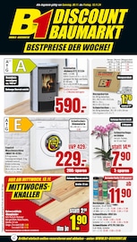 Aktueller B1 Discount Baumarkt Prospekt mit Kaminofen, "BESTPREISE DER WOCHE!", Seite 1