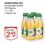 GLOBUS - Milder Saft Angebot im Prospekt Milder Saft bei GLOBUS im Prospekt "" für 2,49 €
