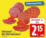 Edelsalami oder Hot-Chili-Edelsalami im EDEKA Prospekt Edelsalami oder Hot-Chili-Edelsalami im aktuellen EDEKA Prospekt für 2,15 €