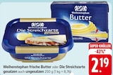 frische Butter oder Die Streichzarte gesalzen auch ungesalzen bei EDEKA im Wannweil Prospekt für 2,19 €