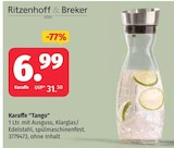 Karaffe "Tango" im Segmüller Prospekt Karaffe "Tango" von Ritzenhoff & Breker im aktuellen Segmüller Prospekt für 6,99 €