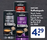Espresso Ristretto Angebote von Barissimo bei ALDI SÜD Düsseldorf für 4,29 €